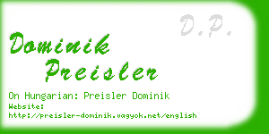 dominik preisler business card